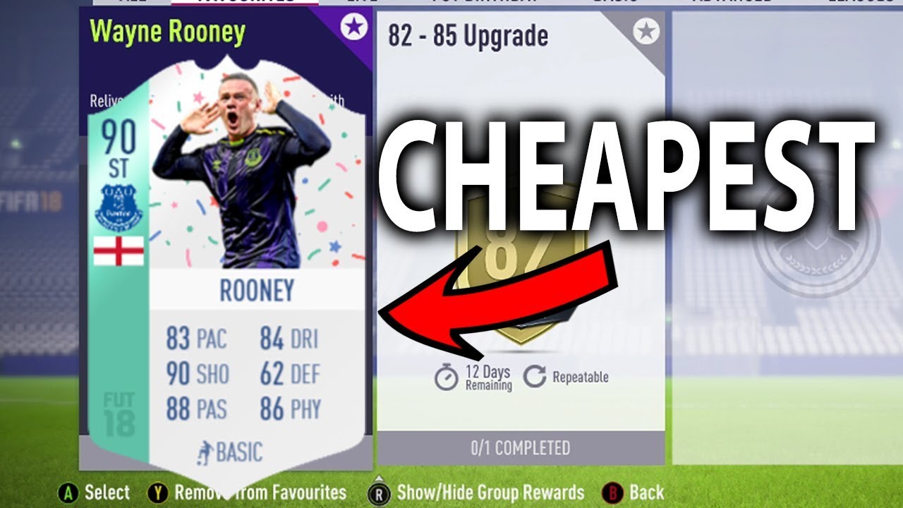 90 FUT BIRTHDAY WAYNE ROONEY SBC CHEAPEST SOLUTION! (FIFA 18 FUT BIRTHDAY ROONEY CHEAP)