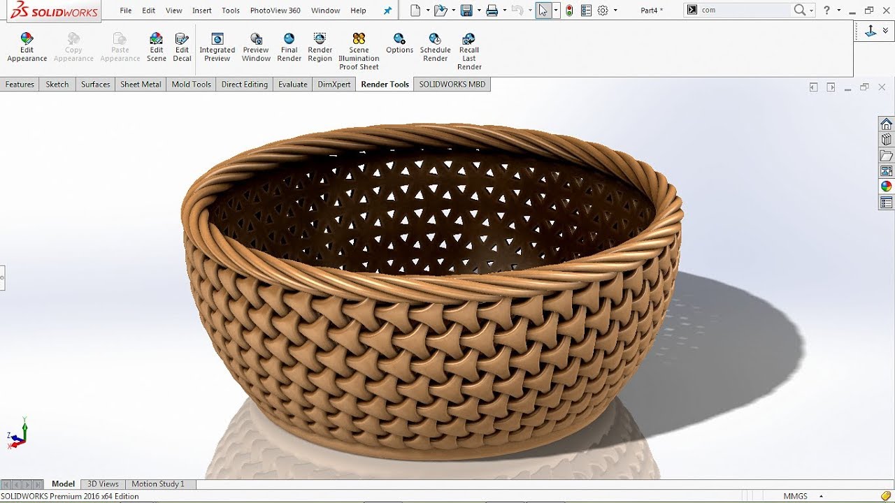 How to make 'Fruit Basket' in Solidworks 2016