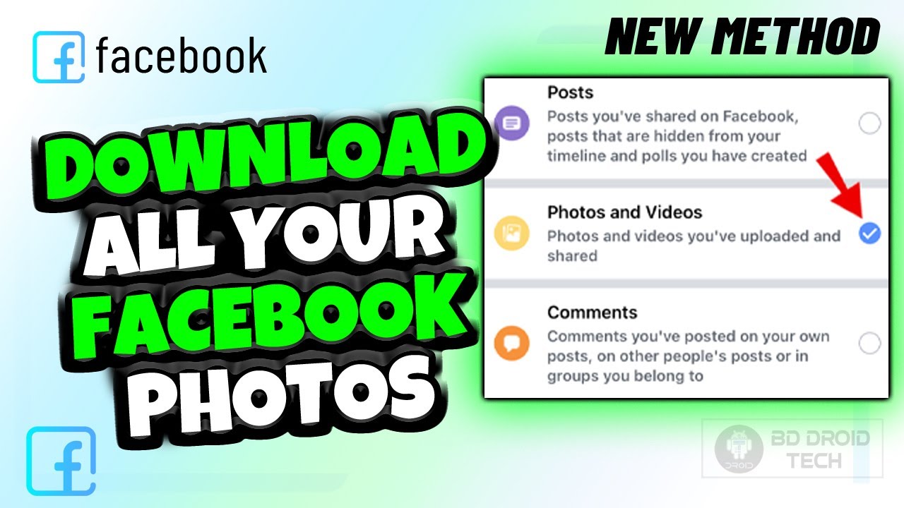 How to Download all your Facebook photos on Laptop/PC 2026