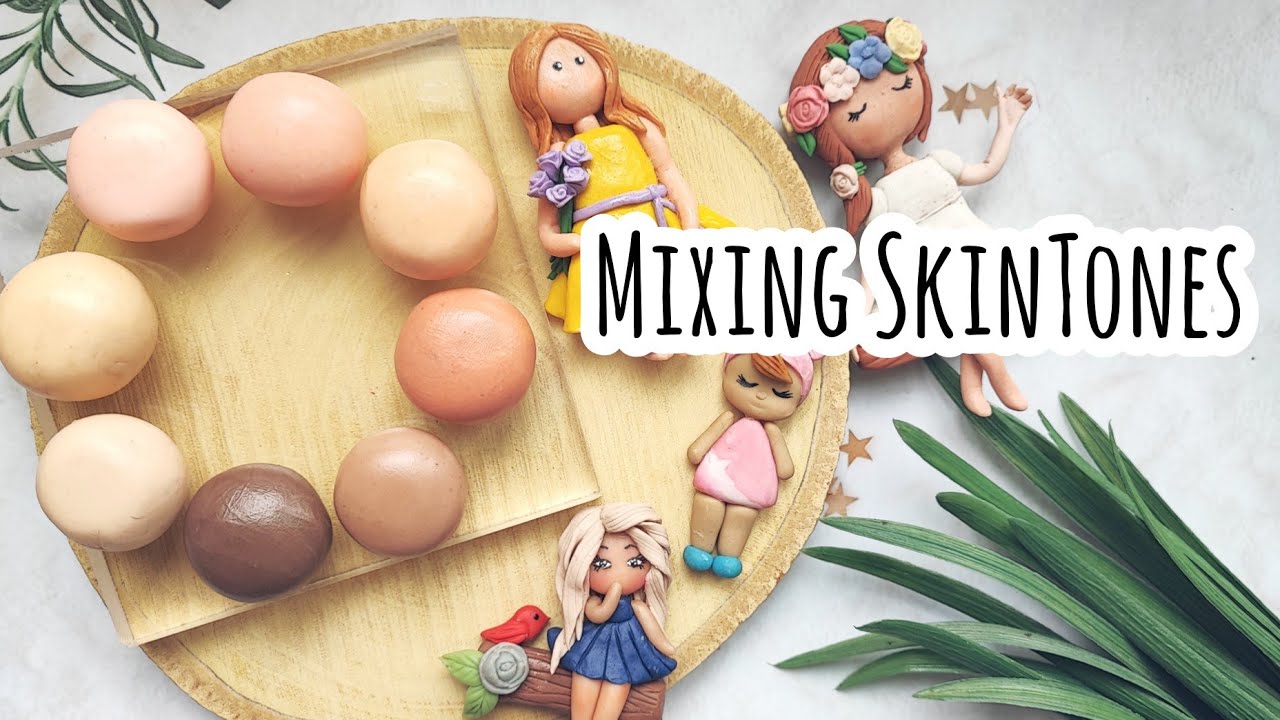 How to mix skin tones for clay | Cold Porcelain Clay| Clay Craft Ideas
