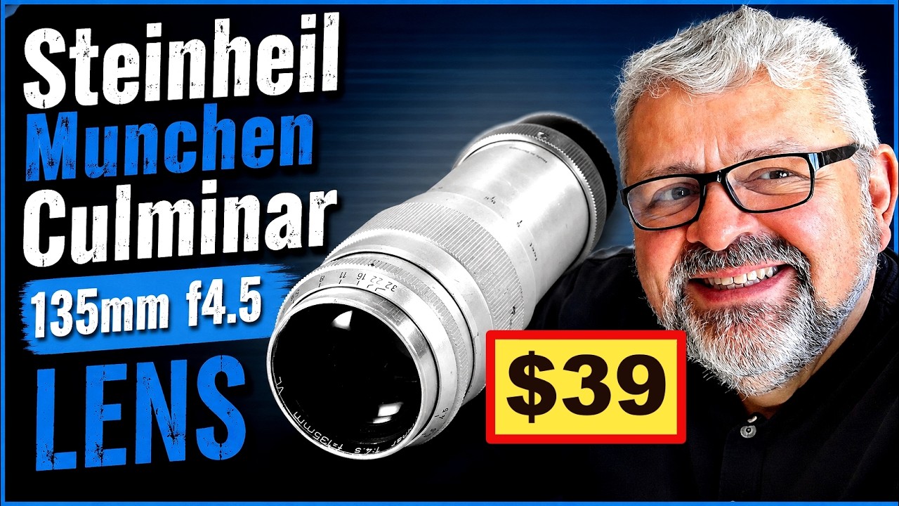 $60. Very Sharp 135mm lens Steinheil Munchen Culminar f4.5 + Leica SL Mirrorless Camera Class 351