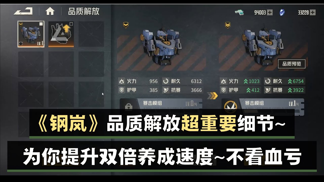 《鋼嵐》品质解放超重要细节~ 一个不看就会血亏的视频