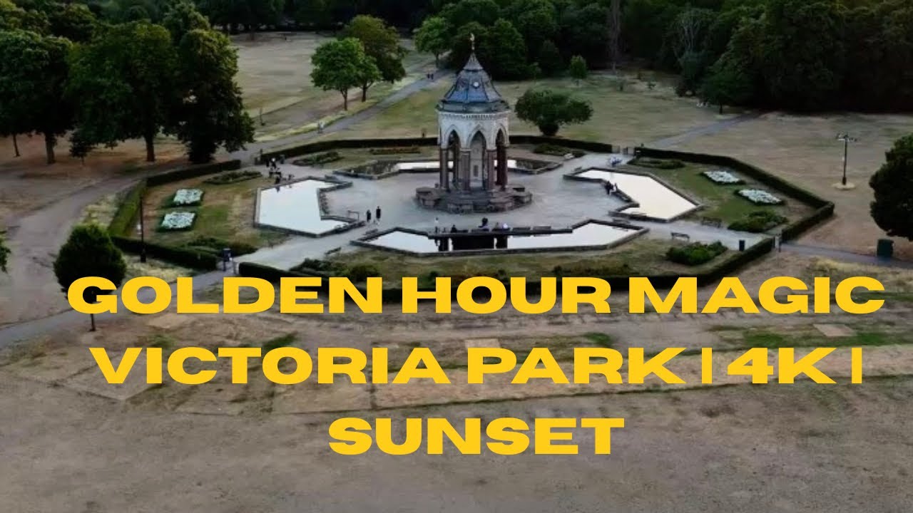 Breathtaking Sunset Drone Footage | Victoria Park London in Golden Hour 🌇✨| DJI Flip |