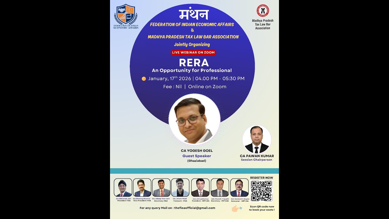 Professional Opportunities in RERA for CA/Advocates
