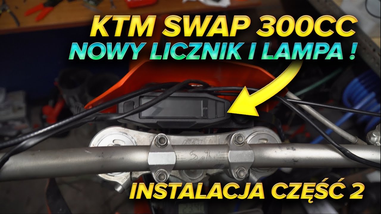 KTM swap 300cc #5 podłączenie licznika oraz lampy