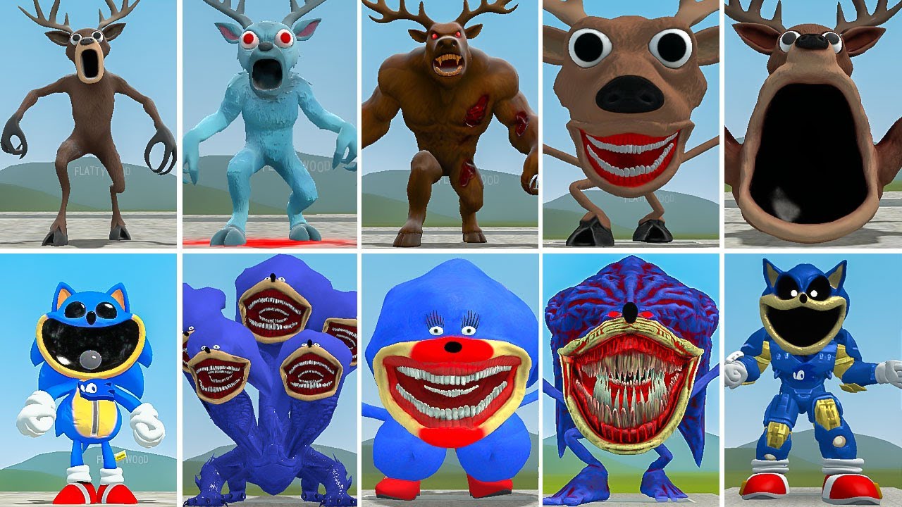 NEW EVOLUTION OF ALL CURSED OWL 99 NIGHTS IN THE FOREST VS ALL SONIC MECHATITAN FAMILY in Garrysmod!
