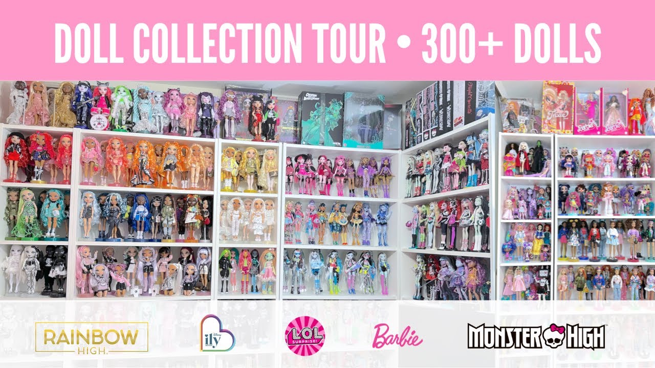 Doll Collection Shelf Tour - 300+ Dolls!