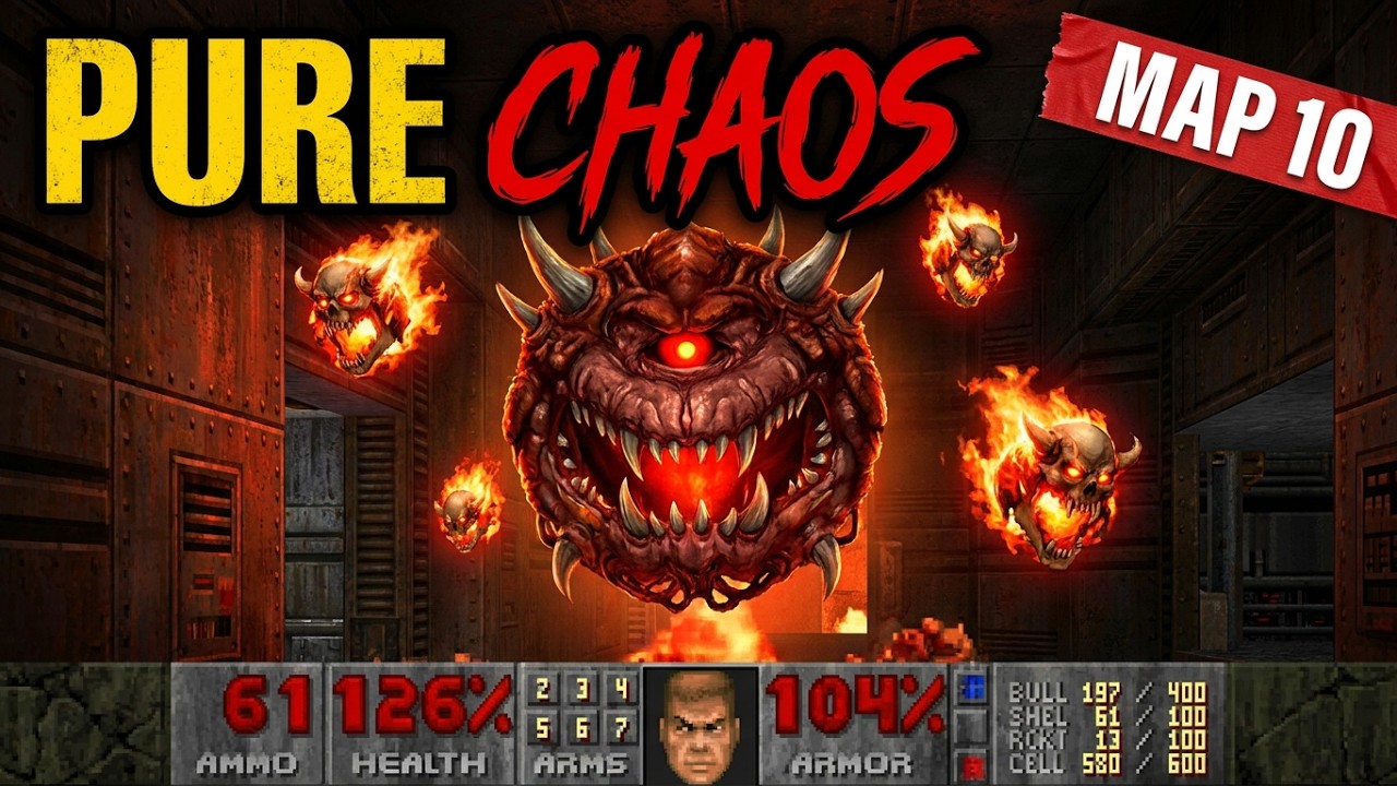 DOOM II (1994) | MAP10 | Still Faster Than Modern FPS