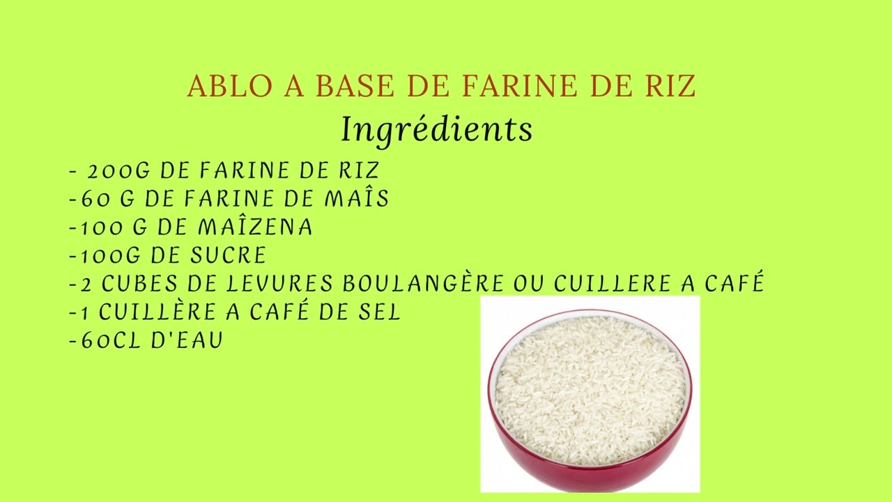 Recette de cuisine Ablo variante 1