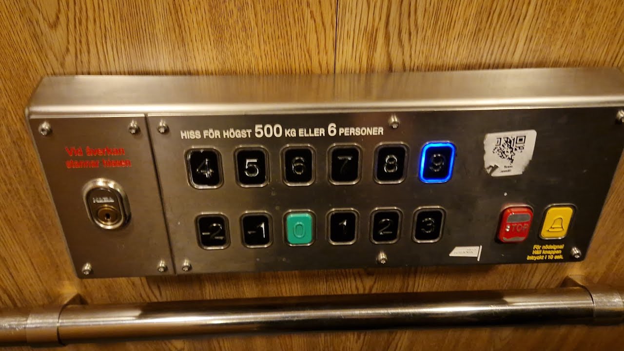 I GOT STUCK #11 2x Hiss & Elteknik elevators @ Mörbylund 15, Danderyd, Stockholm, Sweden