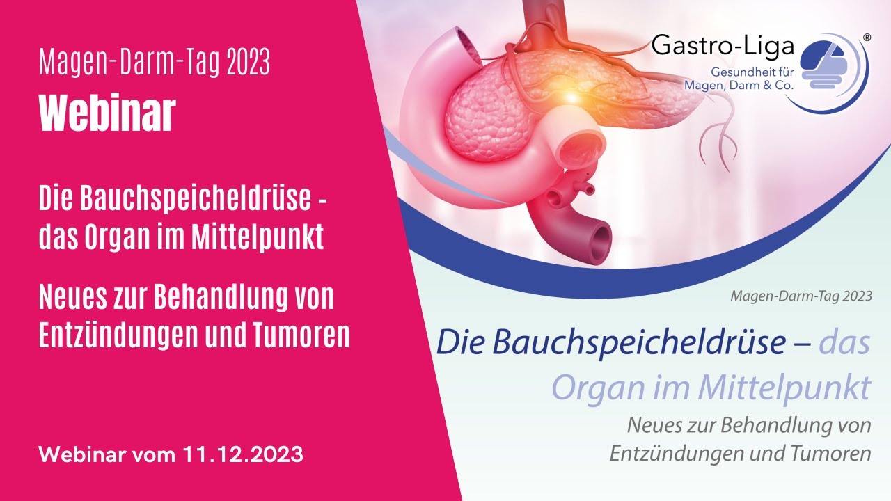Die Bauchspeicheldrüse - Das Organ im Mittelpunkt. Neues zur Behandlung v. Entzündungen u. Tumoren.