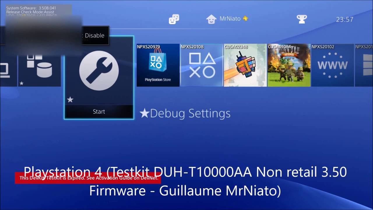 [PS3/PS4 DEX] Difference between PS3 & PS4 Debug Setting (PS4 DEX 3.50 & PS3 DEX OFW 4.78)