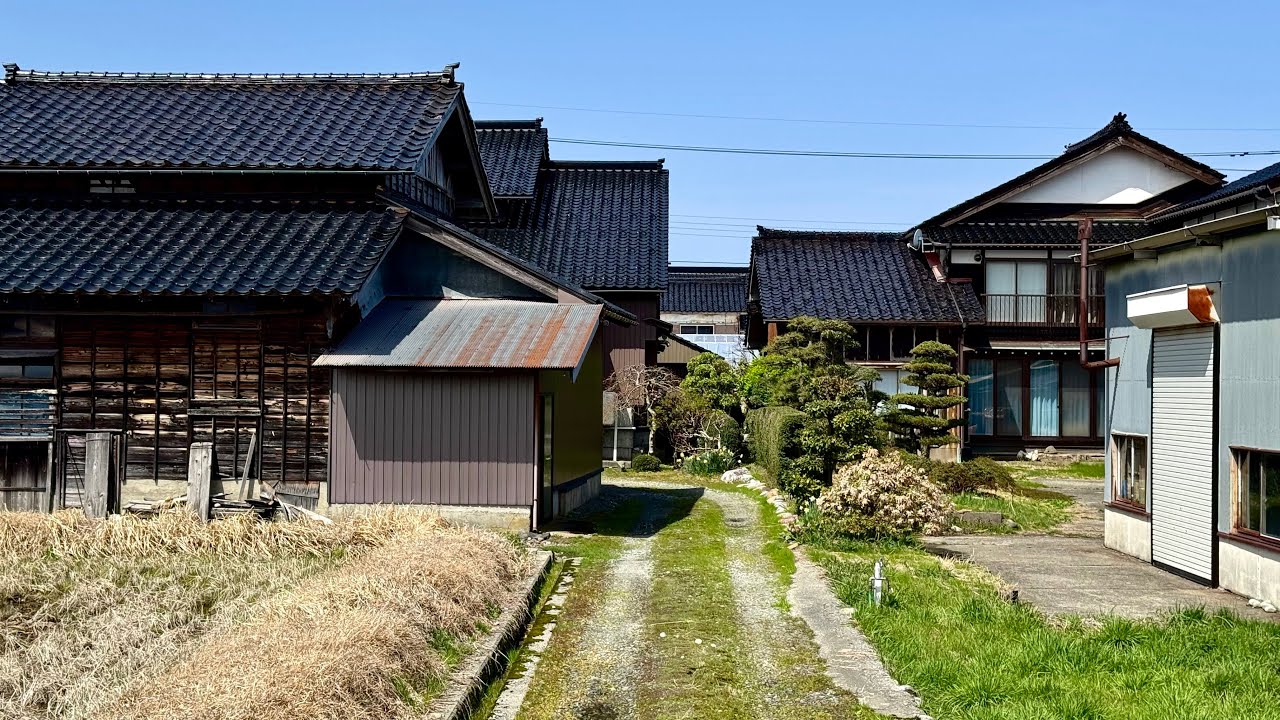 Japanese countryside Asahi-machi walk (Toyama) //4K