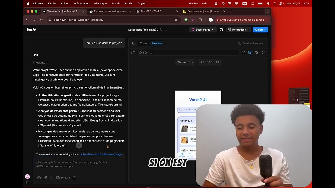 Comment j’ai créé une appli mobile à 18 ans SANS CODER 1 ligne Bolt new + ma méthode