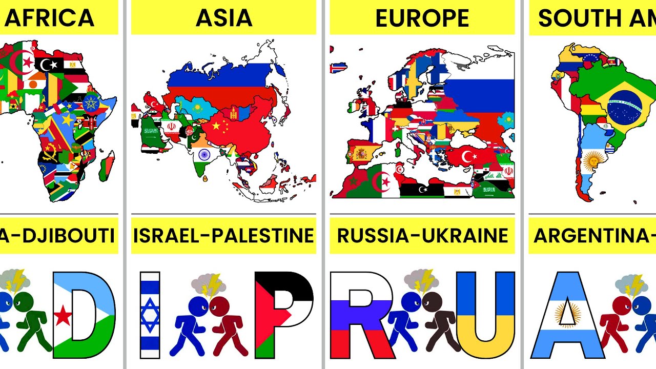Which Country is the Biggest Enemy in Each Continent?🌍⚔️