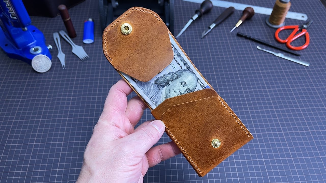 Purely American leather Wallet + Available PDF Pattern