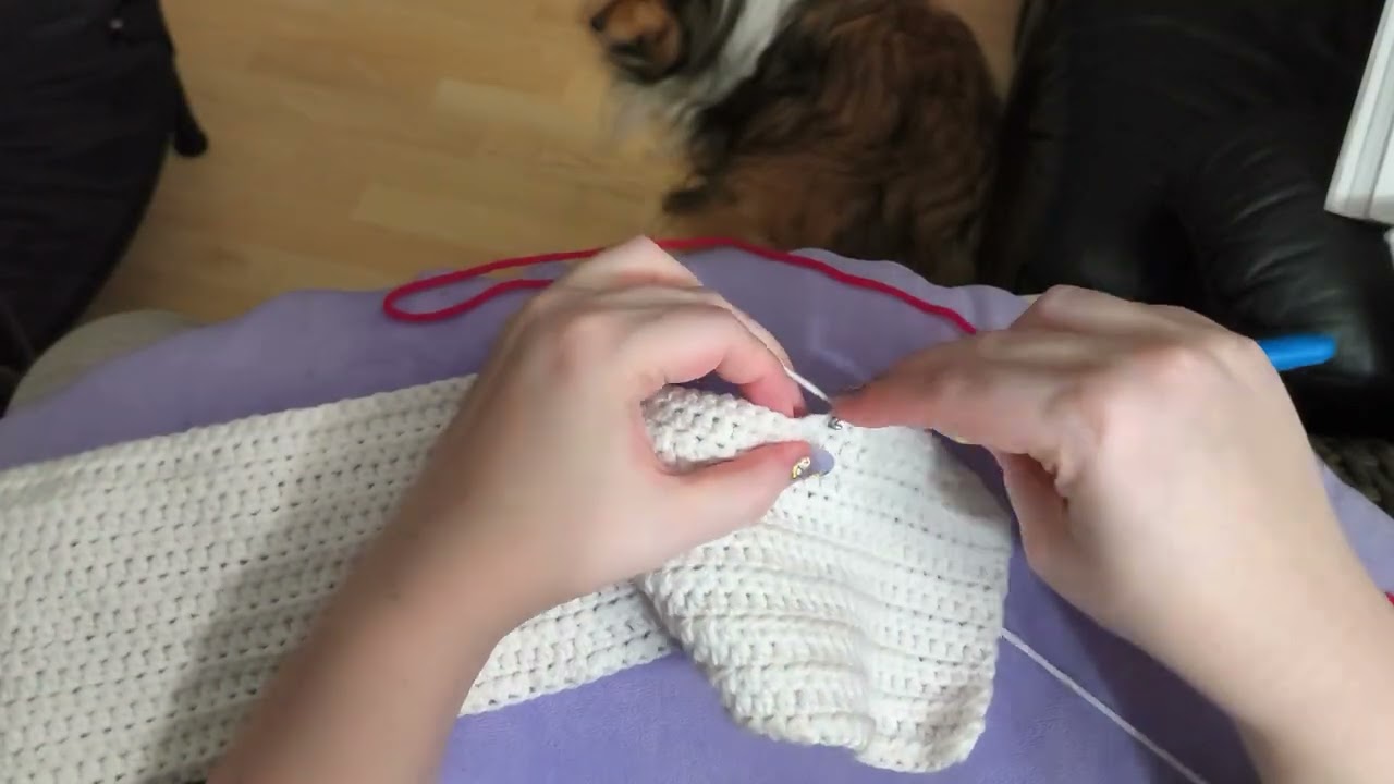 Relaxing crochet with me - valentines pillow part 2