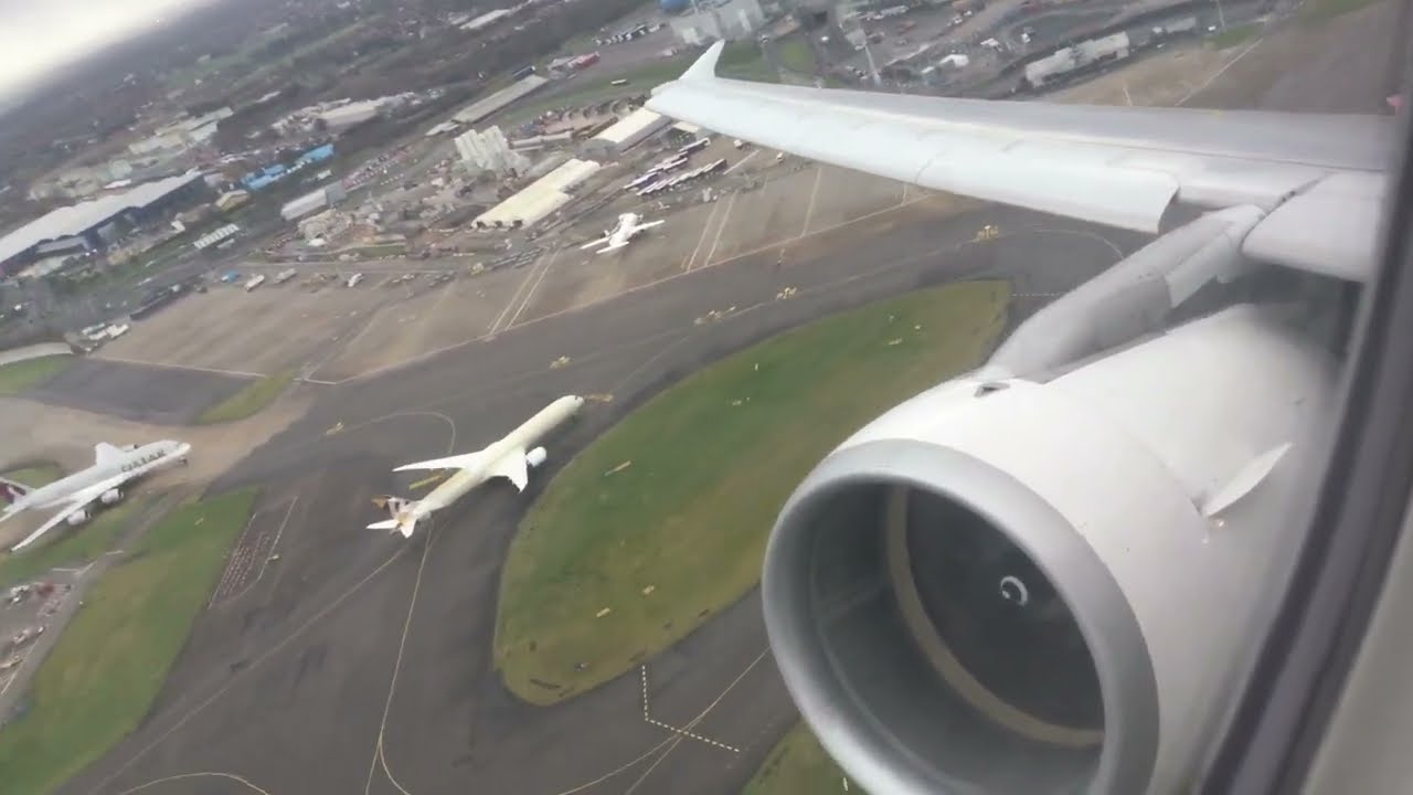 Swiss A320 takeoff from London Heathrow Airport