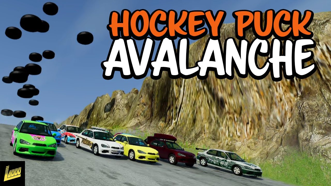 Trying to survive chased by hockey pucks!