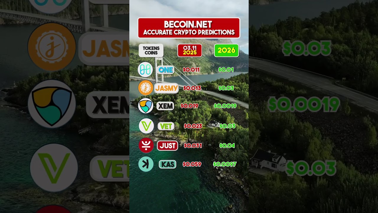 ONE, JASMY, XEM, VET, JUST & KAS &ndash; Big Moves Coming? #cryptoprediction #cryptoprice #one #jasmy #xem
