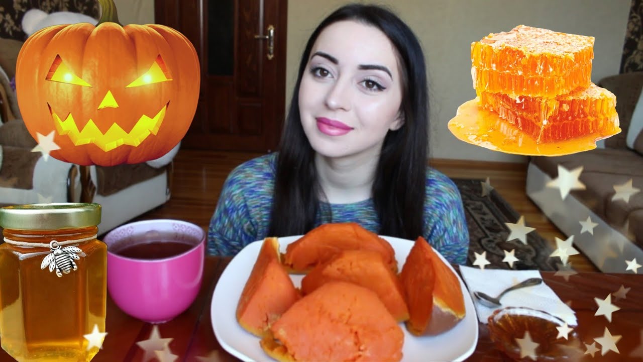 МЕД И ТЫКВА MUKBANG ИДЕАЛЬНЫЙ ДЕСЕРТ не asmr Ayka Emilly