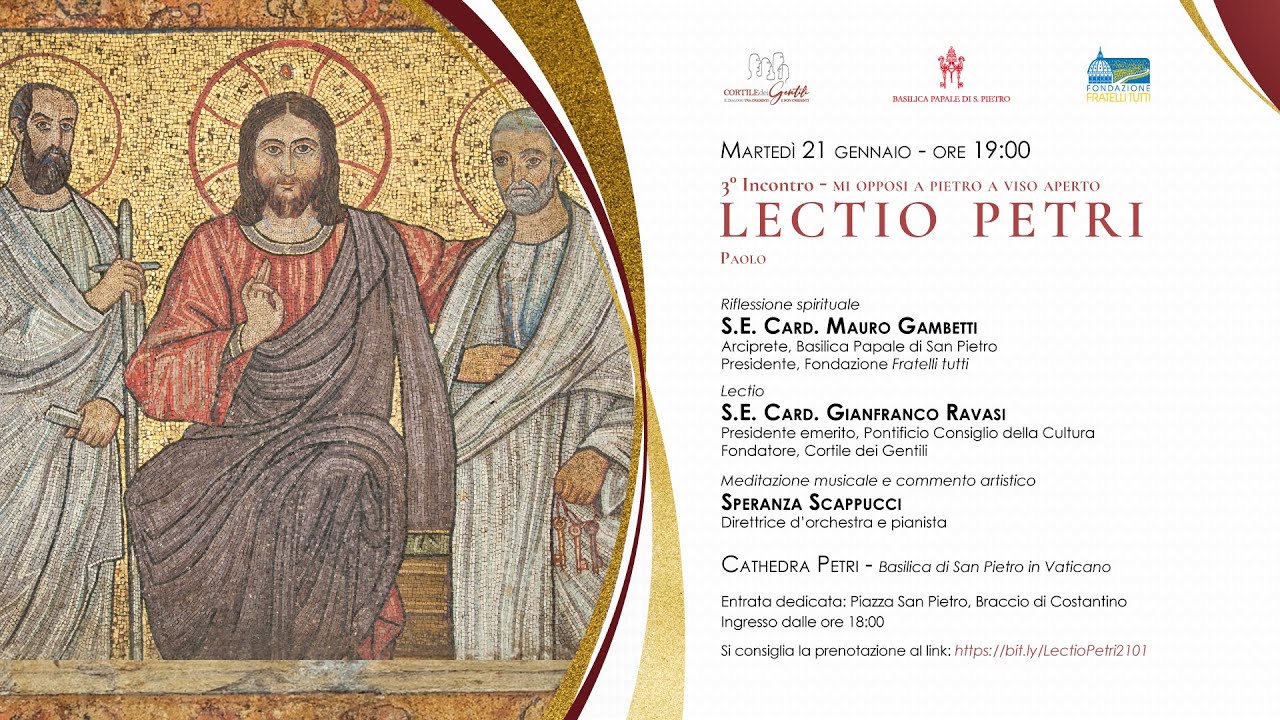 3^ Edizione Lectio Petri, 3^ incontro - «Mi opposi a Pietro a viso aperto»