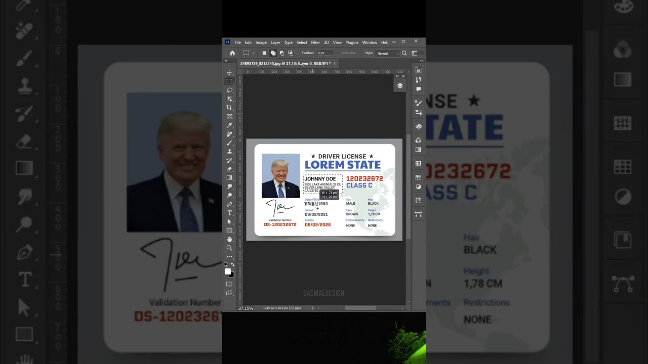 Document text edit in Photoshop #shorts #short