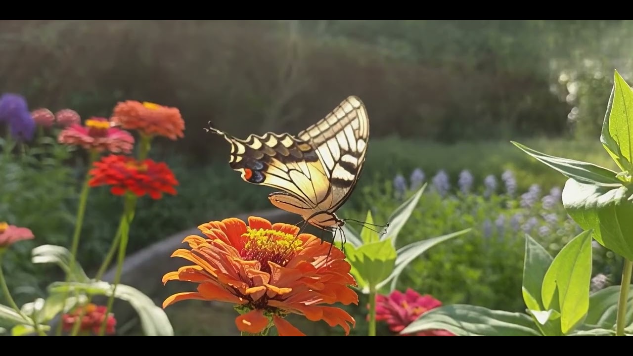 Butterfly Garden Ambience 🦋 2+ Hours of Relaxing Nature Sounds for Sleep, Relaxation & Focus