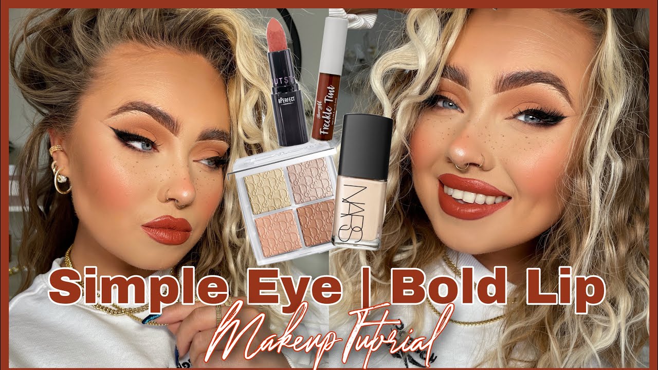 EASY + FRESH | Simple Winged Liner, Bold Lip + Faux Freckles