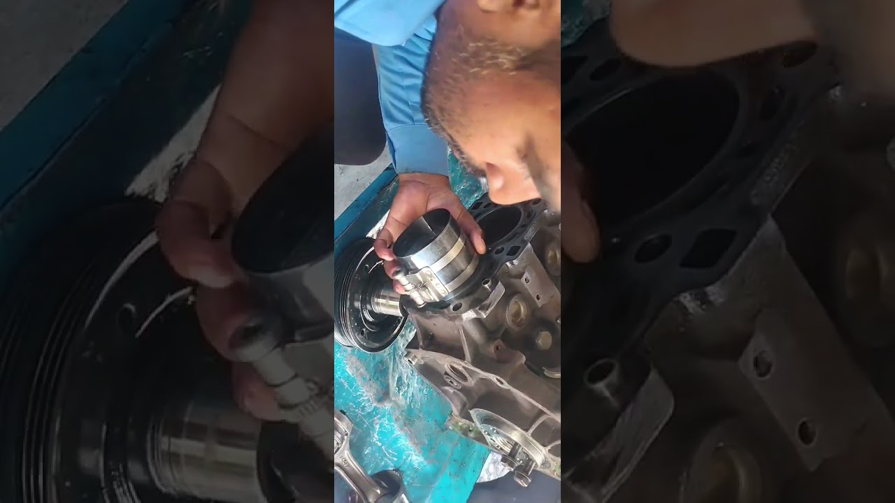 Piston ring ka cut kaha rakhe koi v diesel engine ke liye or piston fit in block #video #piston