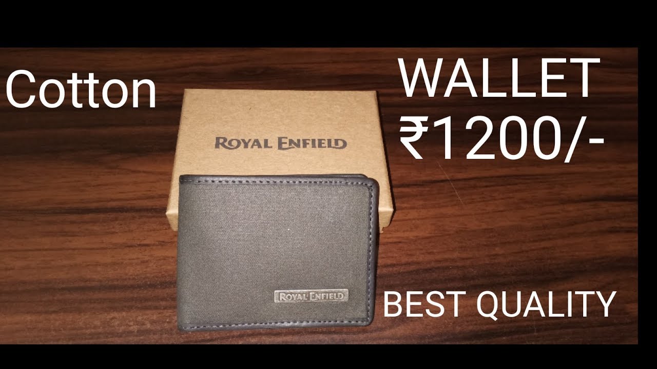 Royal Enfield charcoal cotton wallet for Men