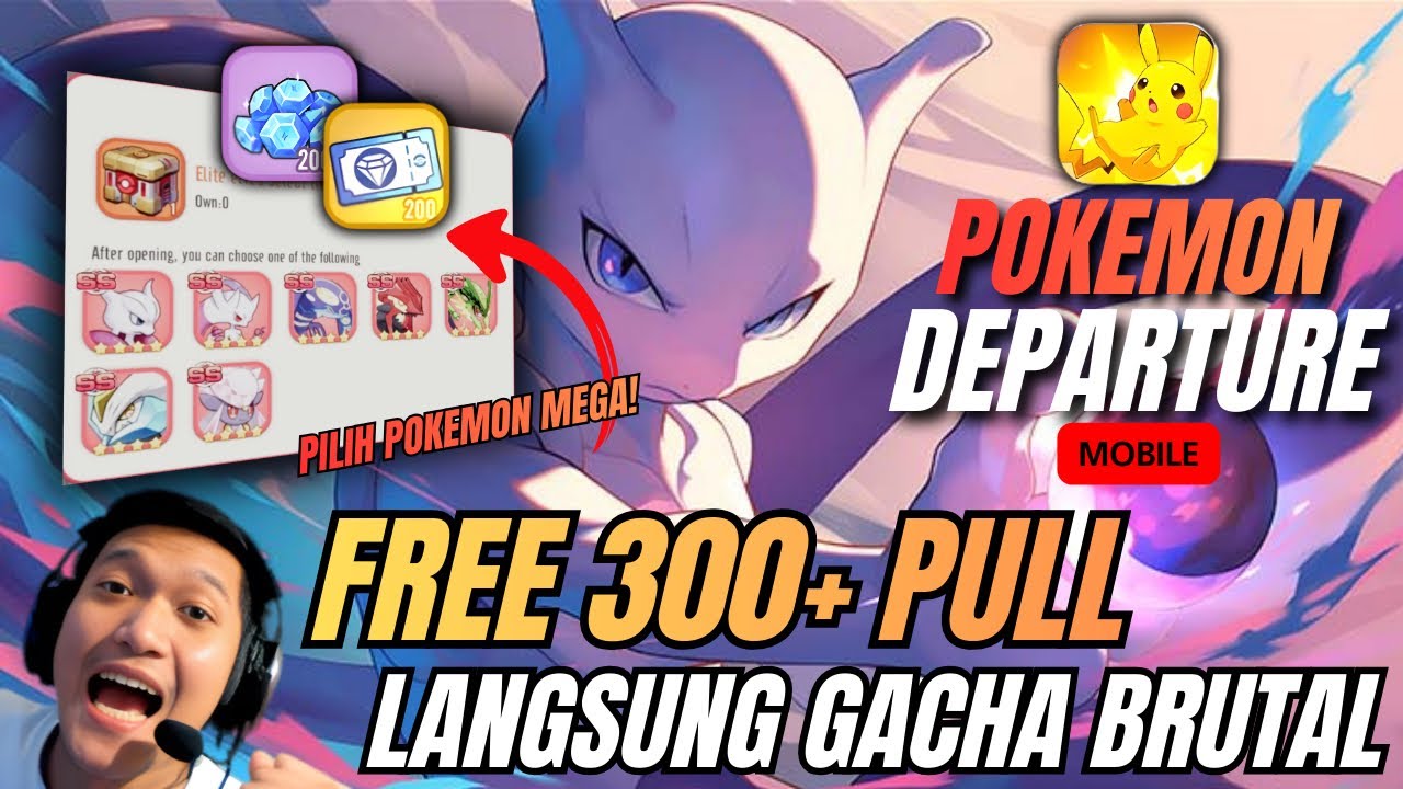 ADA MEGA MEWTWO!! GAME POKEMON TERKEREN LANGSUNG SAJA KITA GACHA! | POKEMON DEPARTURE (X7 Game)