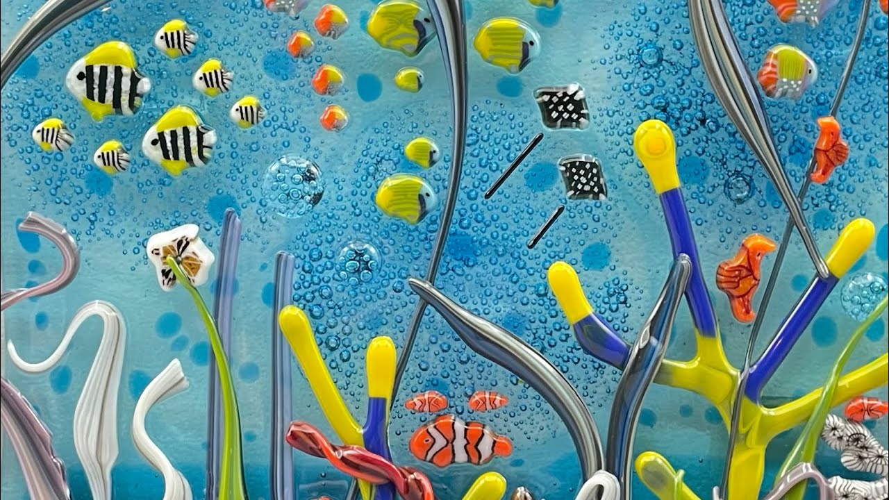 Under Sea Fused Glass Panel