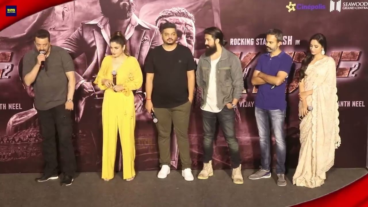 KGF 2 Actor Yash Show Respect To Sanjay Dutt And Tell To Stand Ahead At KGF 2 Press Conference