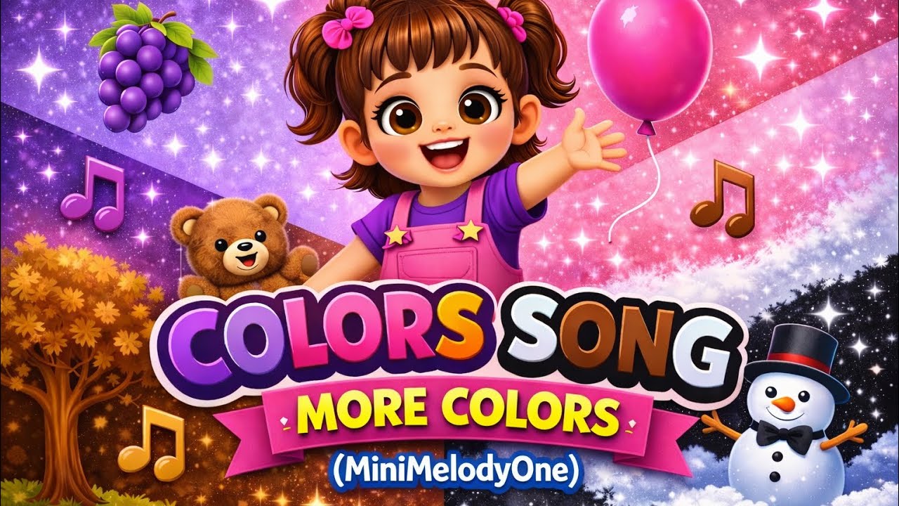 More Colors Song 🎨Purple, Pink, Brown, Black & White |  | New Version