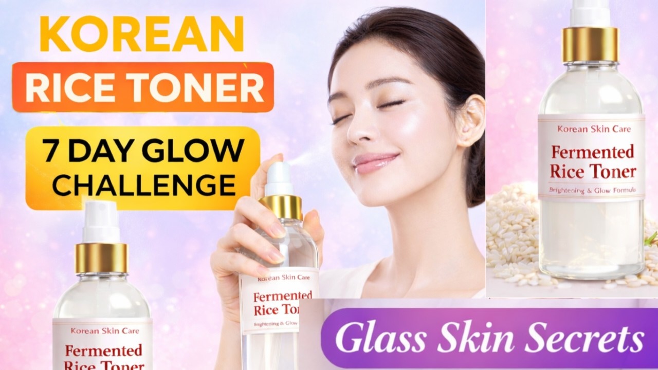Korean Rice Toner 7 Days Challenge | Homemade rice Toner Radiant care ta 