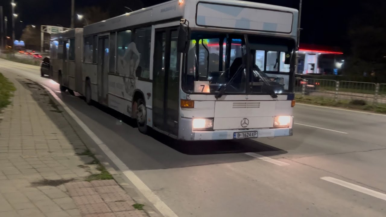 Mercedes-Benz O405GN2 [В 1624 КР] Line - 7 (Video) От “Елпром” до “Жп гара” Part-1