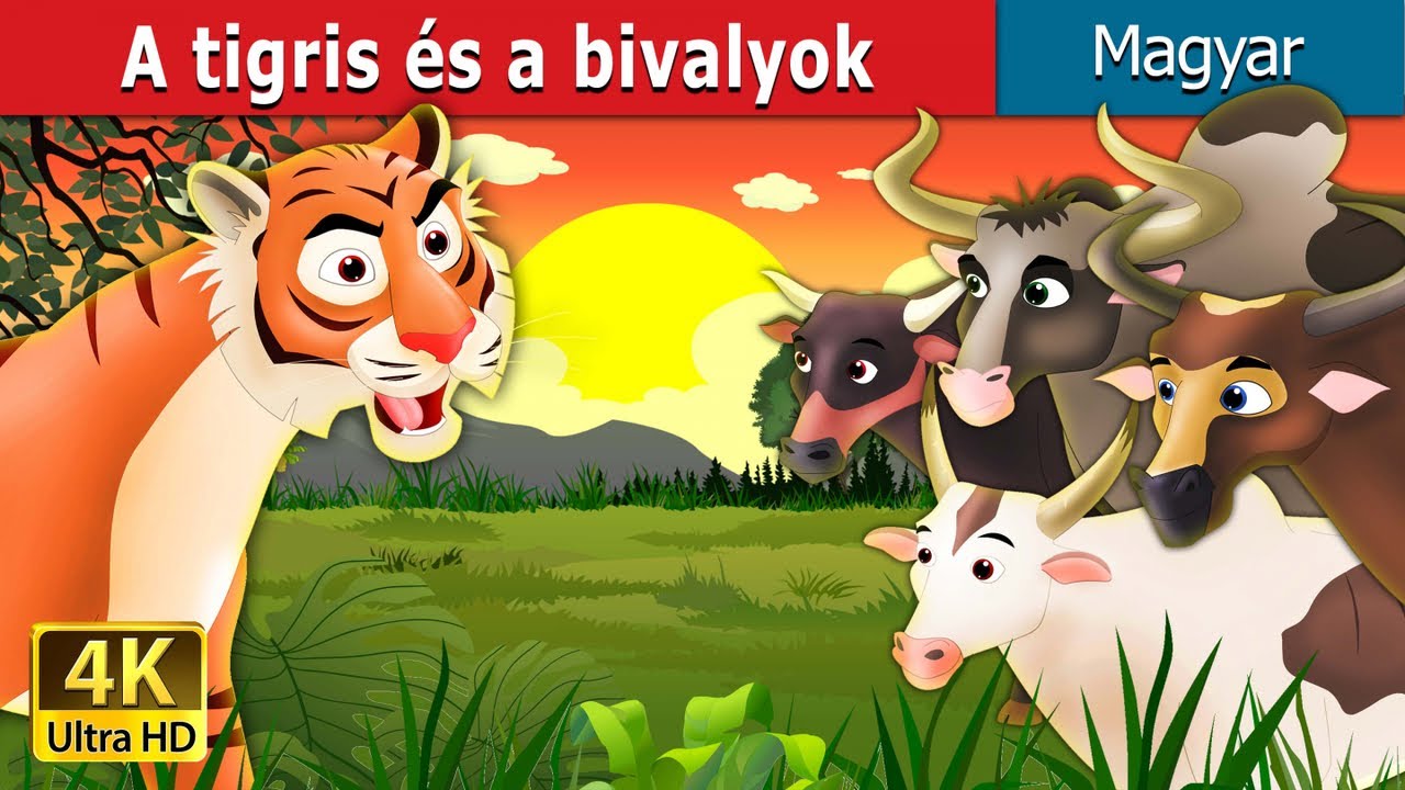 A tigris és a bivalyok | Tiger and Buffaloes in Hungarian | Magyar Tündérmesék @HungarianFairyTales
