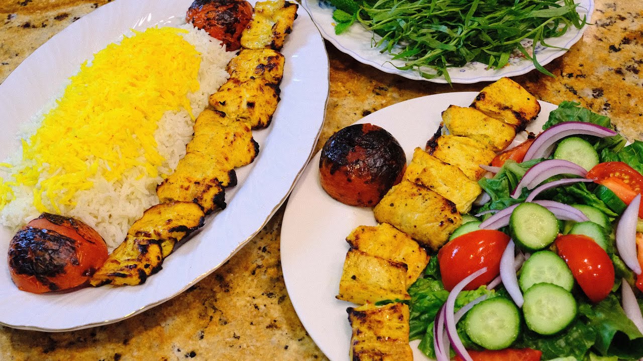 Chicken Barg Kabob (Flat Chicken Breast on A Skewer) - Cooking with Yousef