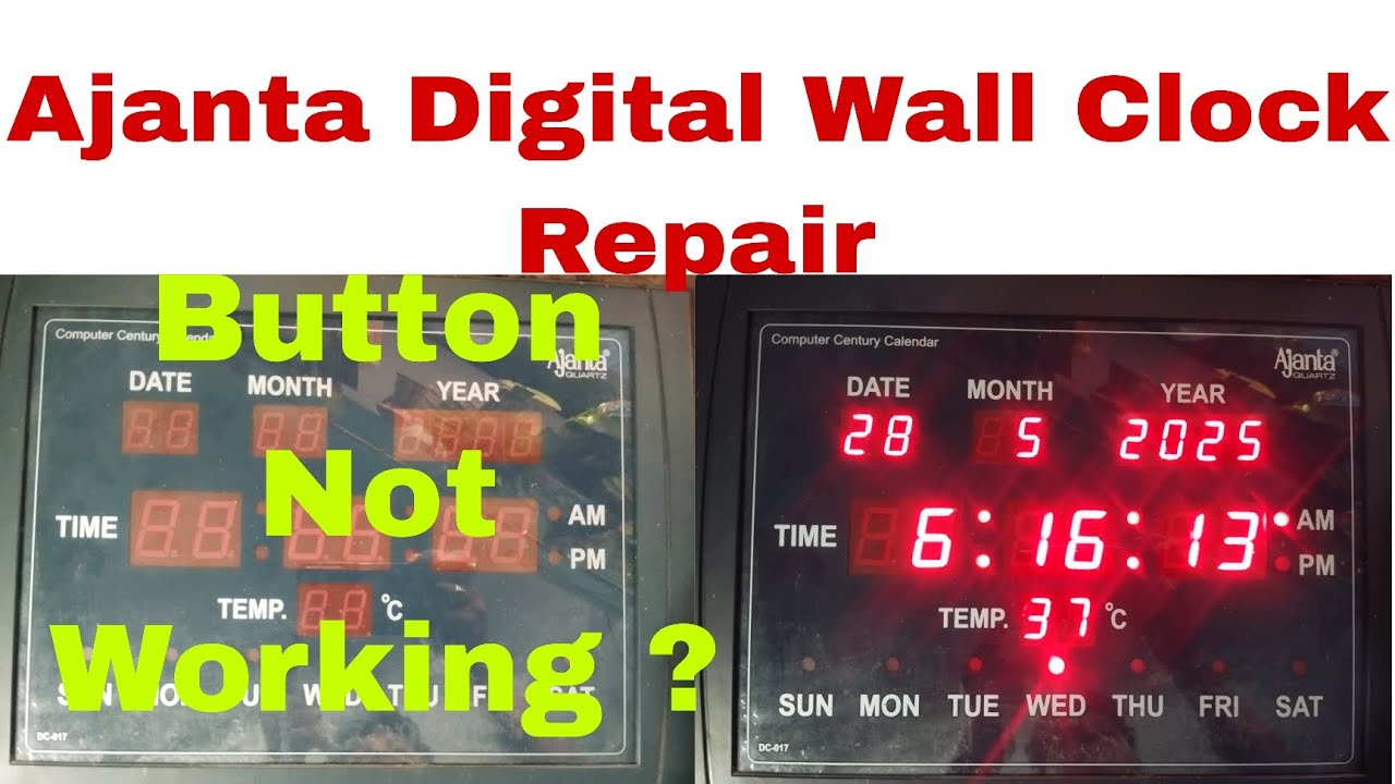 Ajanta Digital Wall Clock Time Setting |How To Set Date And Time In Ajanta Digital Clock ||
