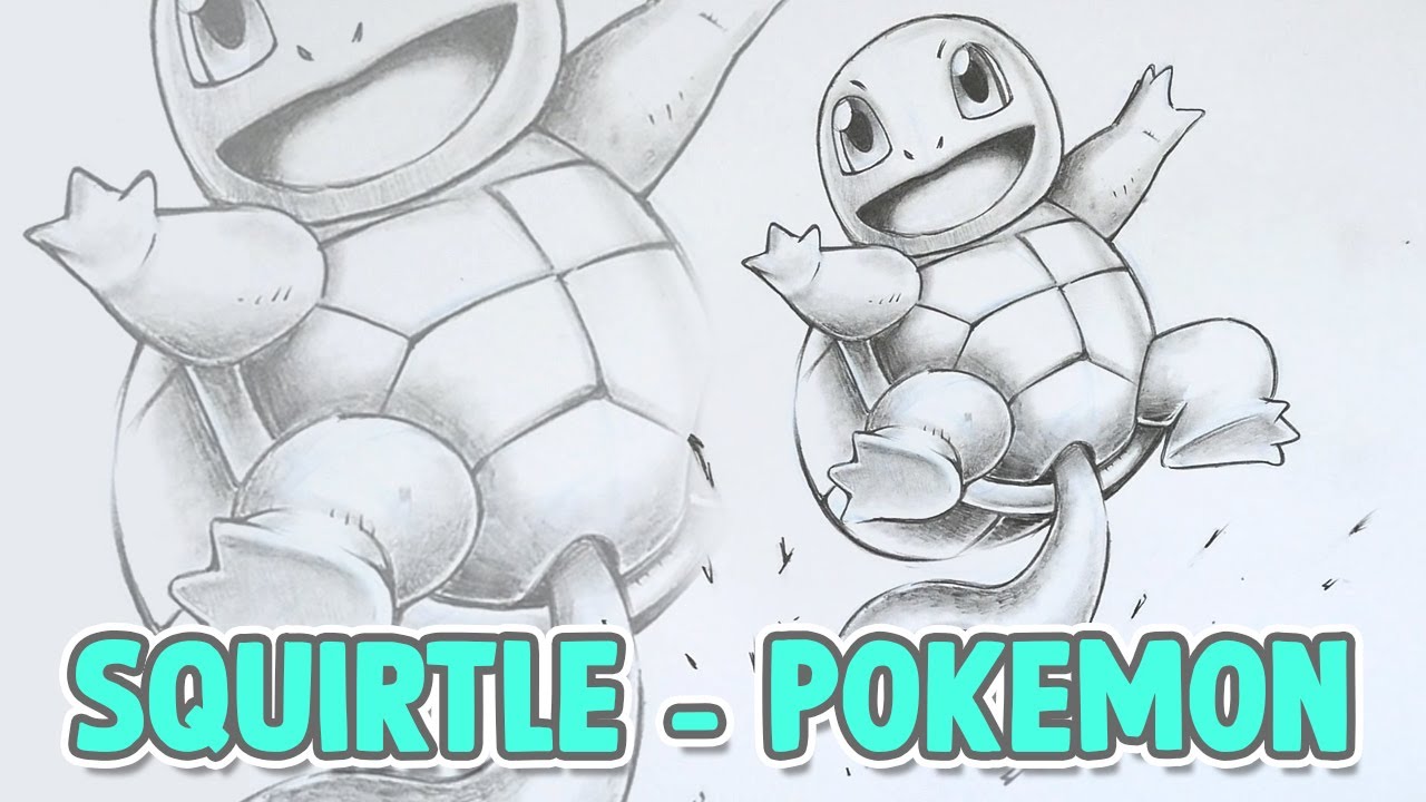 Como Dibujar a Squirtle Pokemon - Dibujo a lápiz