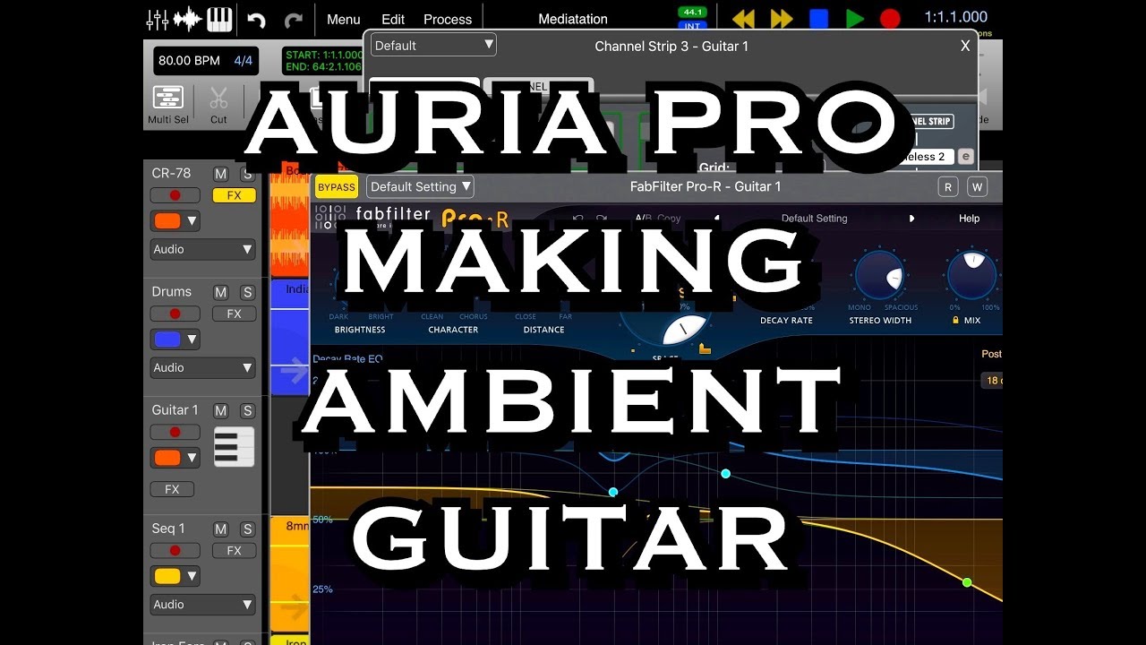 AURIA PRO - Making Big Ambient Guitar With FabFilter Effects - iPad Demo