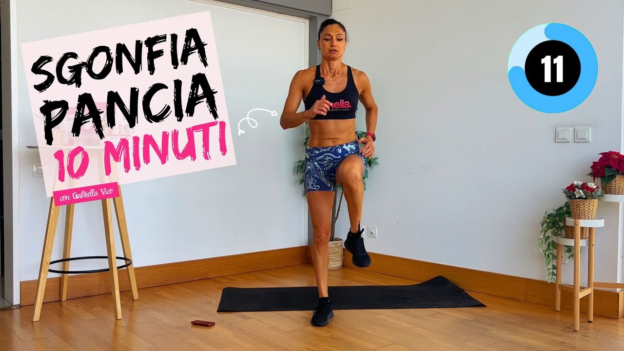 Esercizi per sgonfiare la pancia - Allenamento 10 minuti SGONFIA PANCIA
