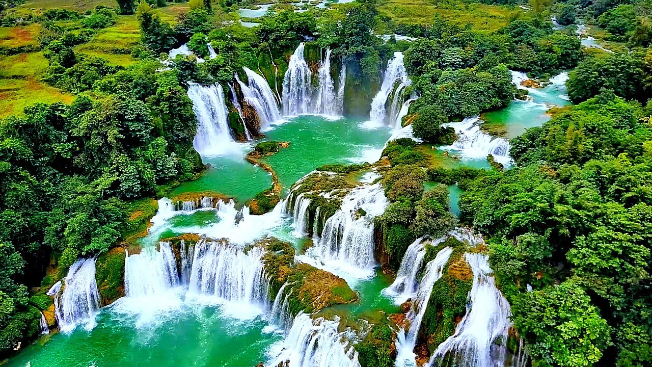 BAN GIOC - the Greatest Waterfall of both Vietnam and China - the best ever view by drone!