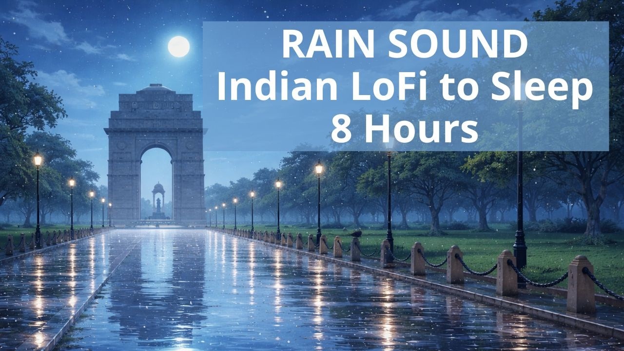 Rain Sound to Sleep & Indian Music • 8 Hours • Sitar, Veena • Indians Instrumental Music