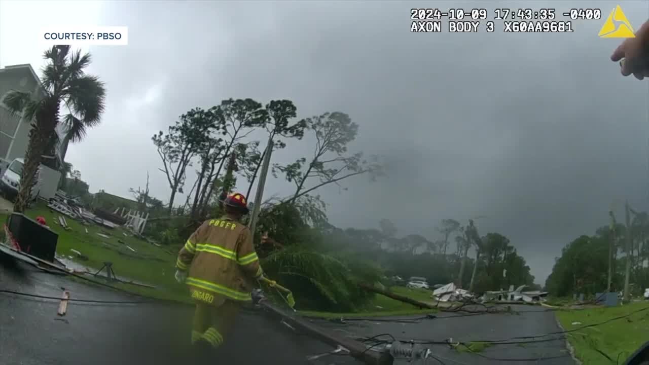 PBSO body cam footage shows extent of tornado destruction across Loxahatchee Groves, the Acreage