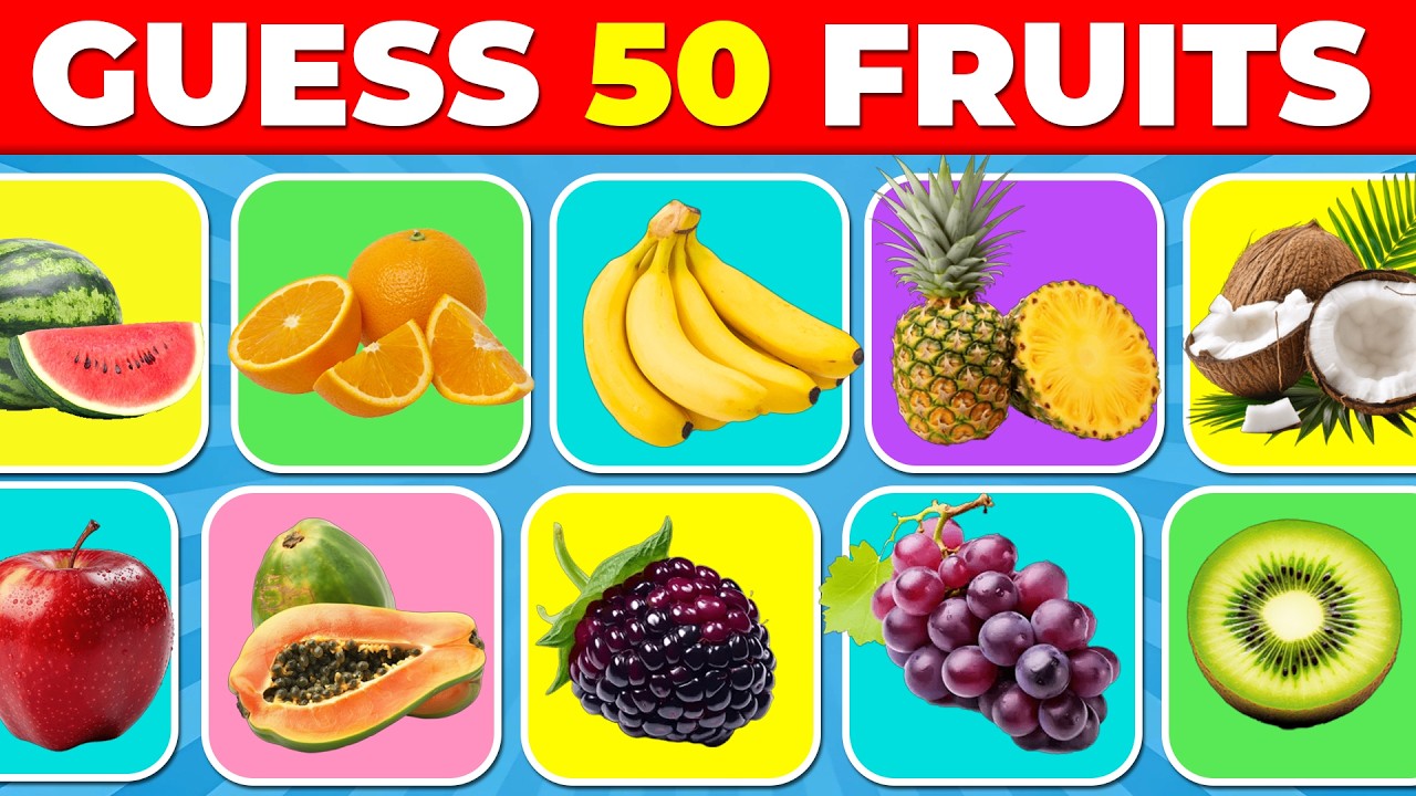 Most People Get Stuck at #43 — Can You Guess All 50 Fruits? 🍎