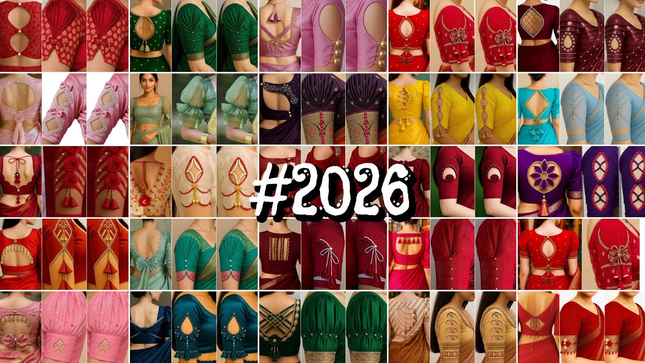 💞2026 में सबसे ज्यादा चलने वाला ब्लाउज नैक और बाजू के डिजाइन/blouse design new model/sleeves design 