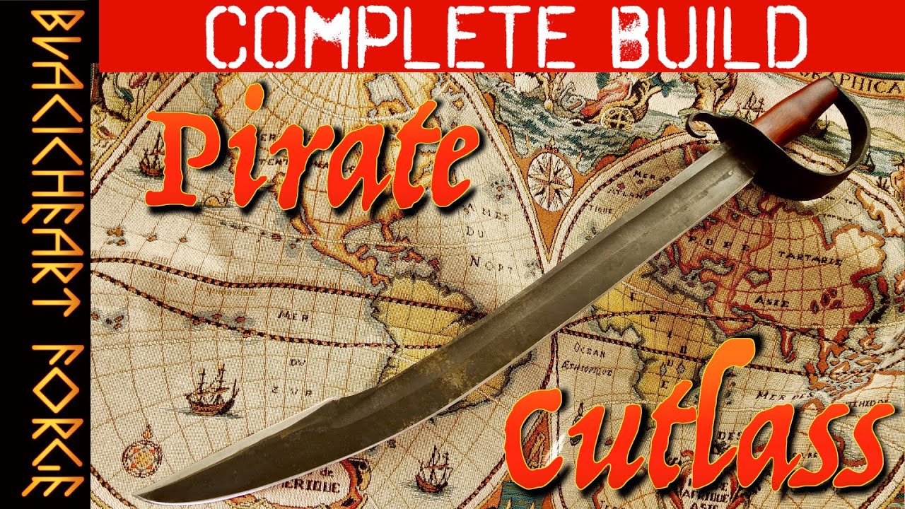 Blacksmithing a PIRATE CUTLASS; Hand-Forged Falchion Point, Bell Guard, and Fuller: Complete Build