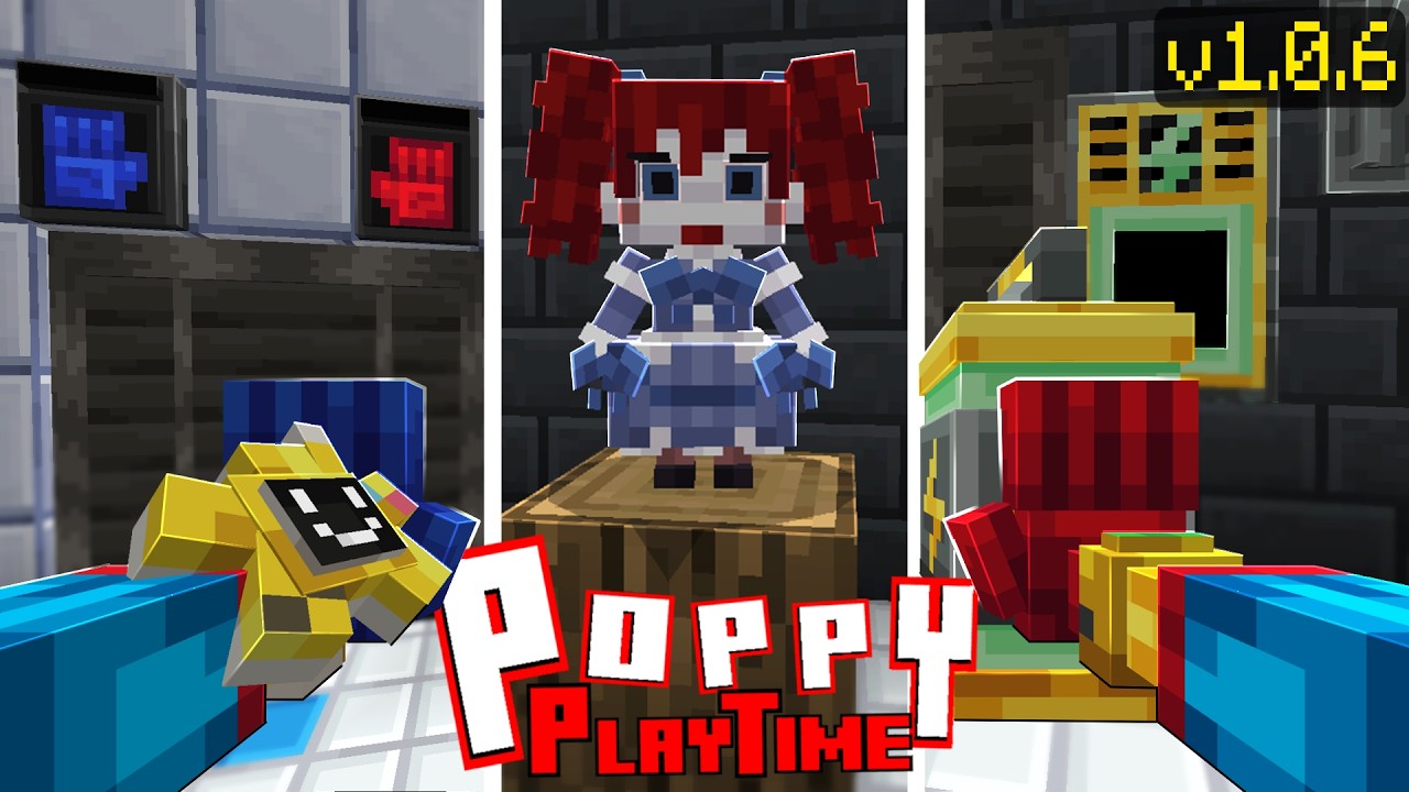 Poppy Playtime v1.0.6 NEW MECHANICS Addon Minecraft